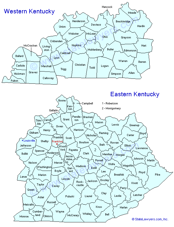 Kentucky County Map